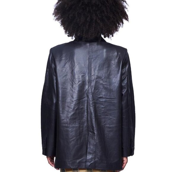 OVAL SQUARE Women's OS Proven Genuine Leather Blazer Size L In Black - Picture 3 of 7